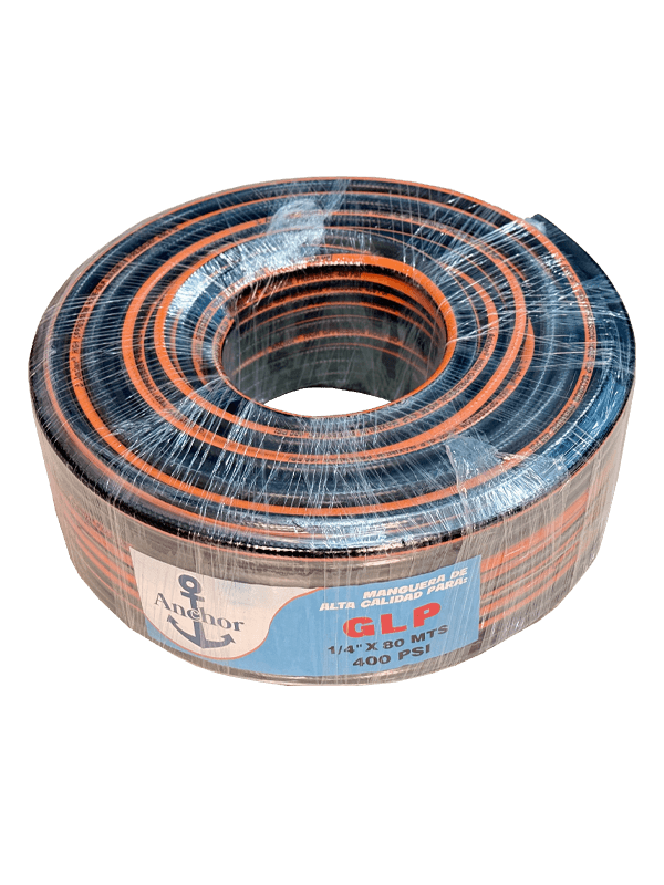 Manguera ANCHOR negra raya naranja