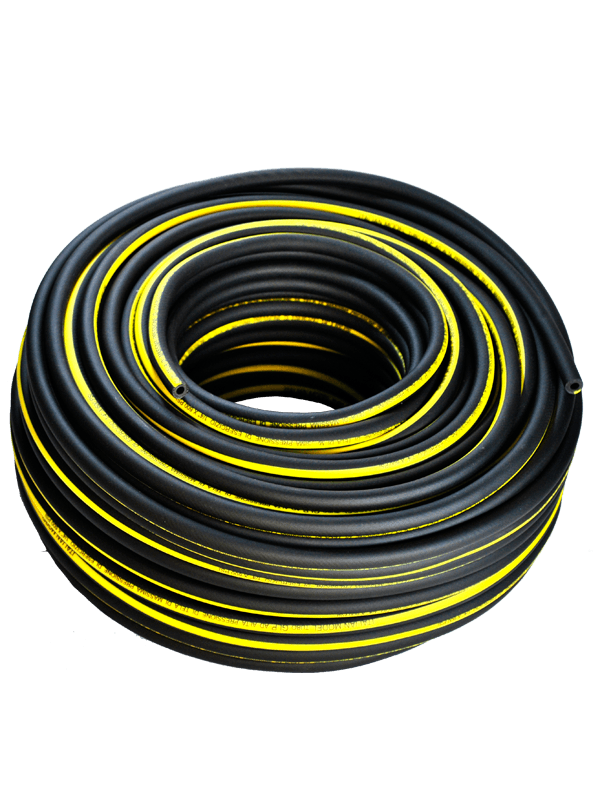 MANGUERA ITALIAN MODEL NEGRA CON RALLA AMARILLA