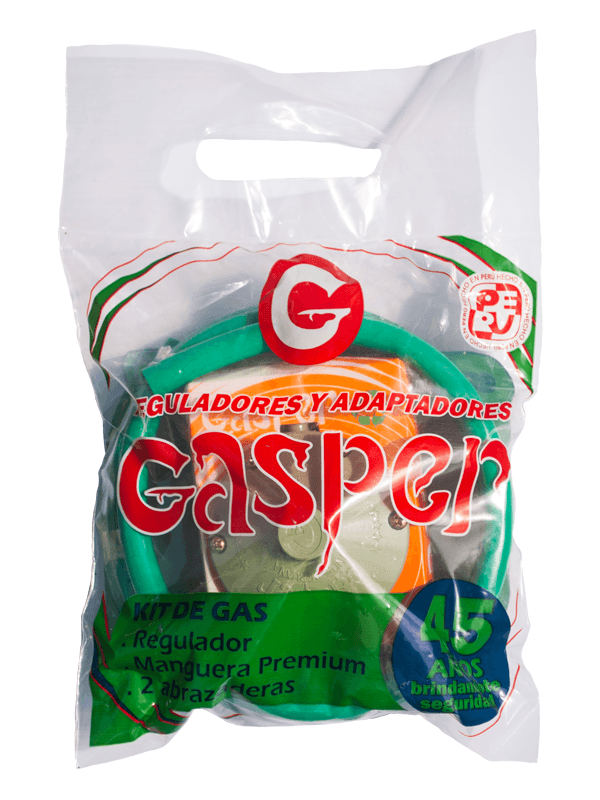 KIT REGULADOR GASPER CON MANGUERA REFORZADA
