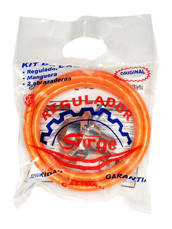 REGULADOR SURGE ZINCADO CON MANGUERA PREMIUM